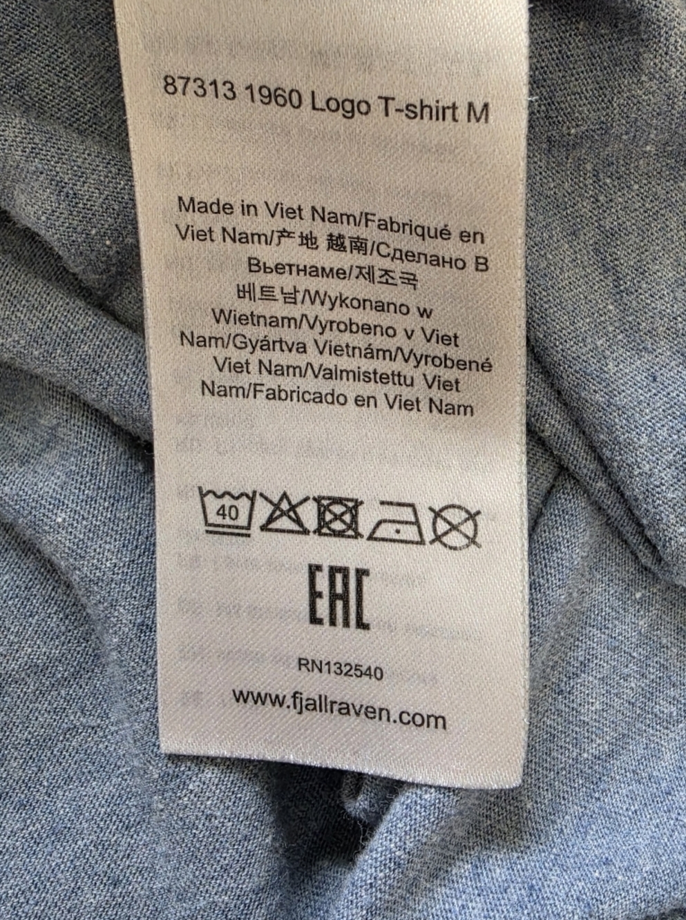Fjallraven Men's Short-Sleeve Crewneck T-Shirt — Heather Slate Blue - Picture 5 of 8